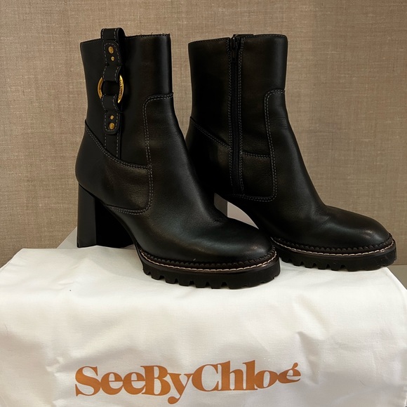 NWT See By Chloe Mid calf Erine Loafer - size 39 (US size 8) - Picture 1 of 8